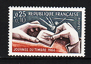 Франция, 1966, День почтовой марки, 1 марка